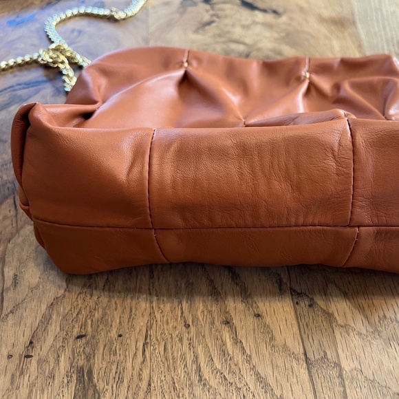 Persaman Crossbody Purse Brown with Gold Made in Italy - Picture 9 of 12